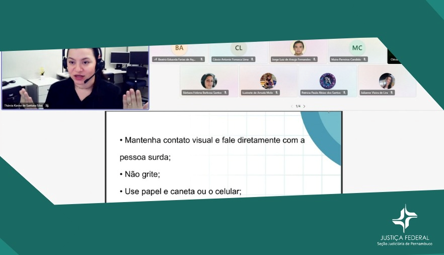 mostra a tela de uma vídeo chamada