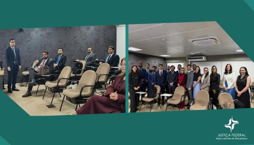 Duas fotos com registros de aulas dos módulos 