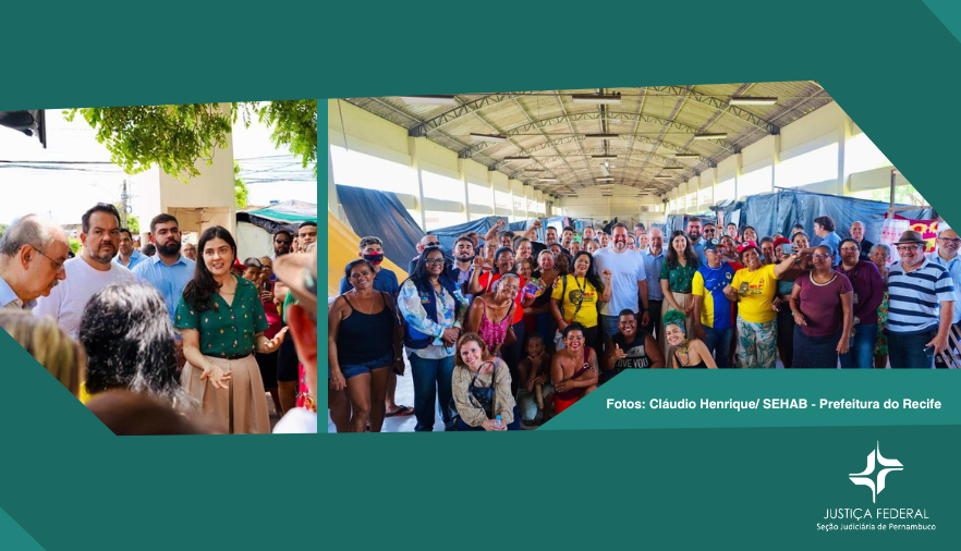 Fotos com autoridades e comunidade durante a visita 