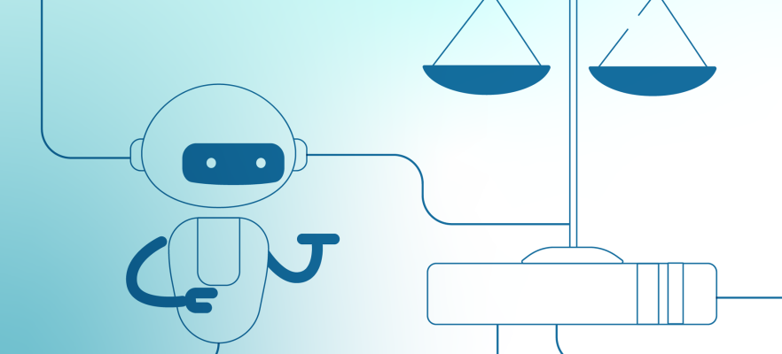 mostra um robô e balança de medição de quantas pessoas usaram o Nísia ChatBot de conversação