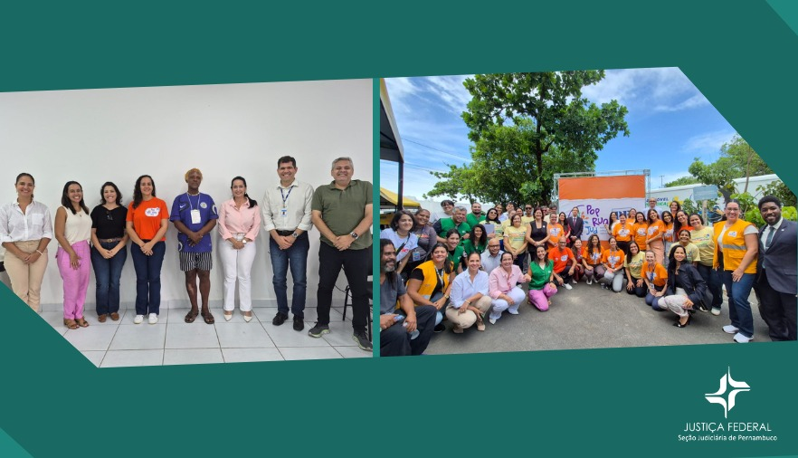 Mostra duas imagens de pessoas em pé